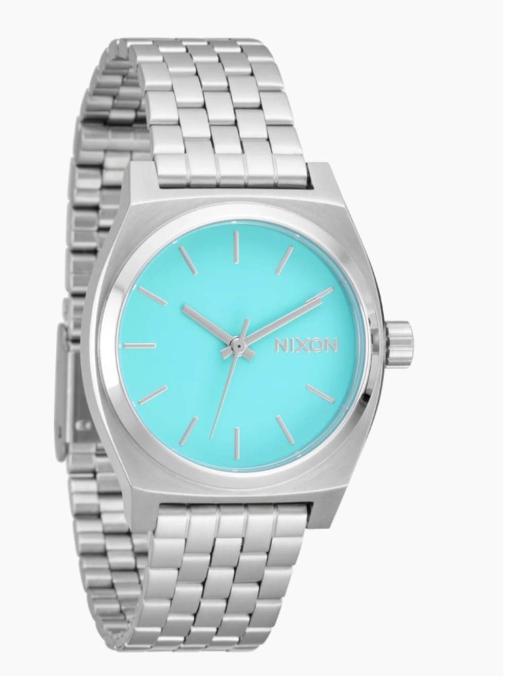 Nixon Medium Time Teller Silver/Turquoise 31mm SOLD OUT STYLE $150